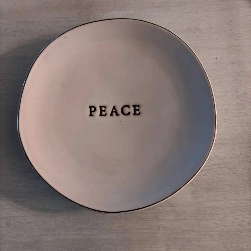 Hearth & Hand with Magnolia Merry, Joy, Hope, Peace Appetizer Plate Set of 4